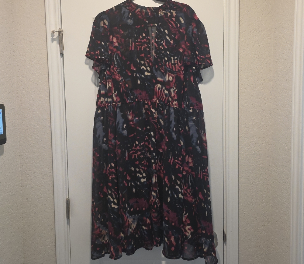Torrid Black and Red Midi Dress